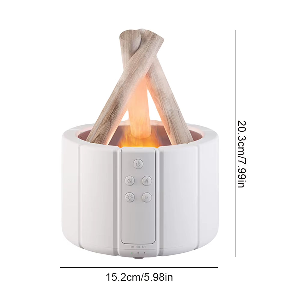 250Ml Campfire Flame Fire Diffuser 7 Colors Night Light Bonfire Aromatherapy Essential Oil Diffuser Timer Auto Shut-Off