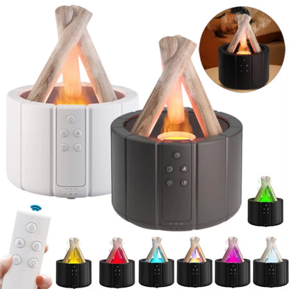 250Ml Campfire Flame Fire Diffuser 7 Colors Night Light Bonfire Aromatherapy Essential Oil Diffuser Timer Auto Shut-Off