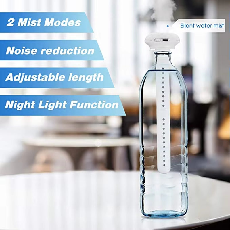 New USB Portable Air Humidifier Diamond Bottle Aroma Diffuser Mist Maker for Home Office Humidification Detachable 2021